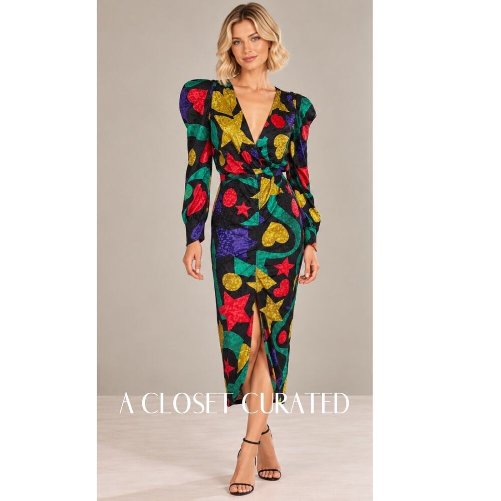 Ronny Kobo Astrid Shapes Midi Dress XS